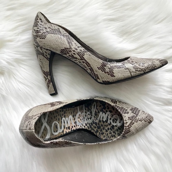 Sam Edelman Python Heels - Picture 2 of 7